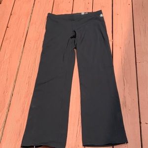 ROOTS YOGA PANTS, BLACK, SIZE LARGE